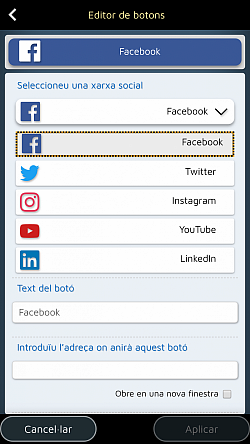 Creeu botons dedicats per convidar els vostres lectors a les vostres xarxes socials